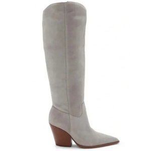 New! Vince Camuto Oyennda Mountain Grey Suede Tall Boot Size 9 US 40 EU DD375 ZZ